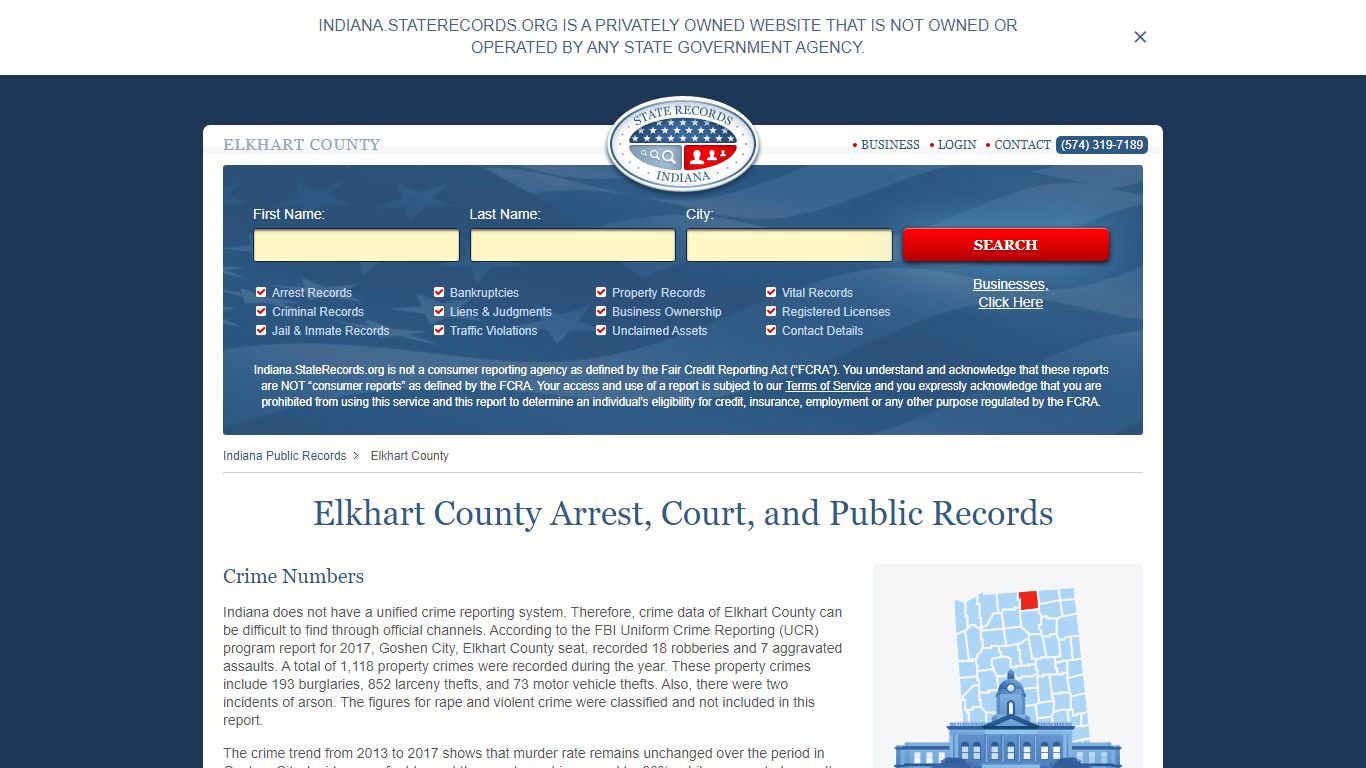 Elkhart County Arrest, Court, and Public Records