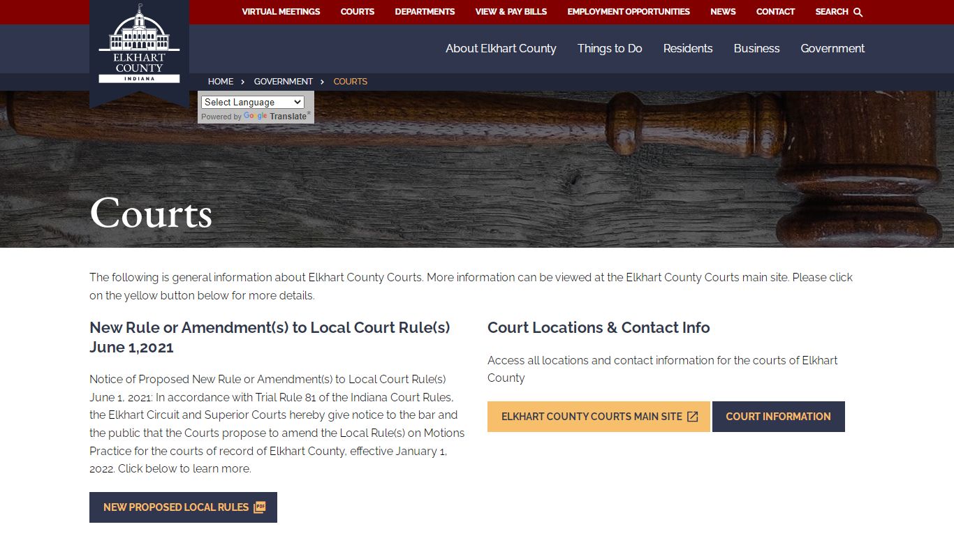 Courts - Elkhart County